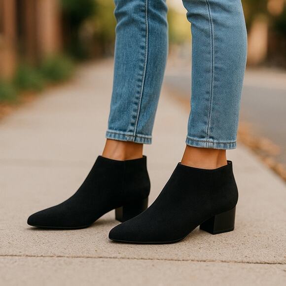 Bettye Muller Quill Pointed Toe Wool Booties Deep Purple Size 8.5 - Picture 16 of 16